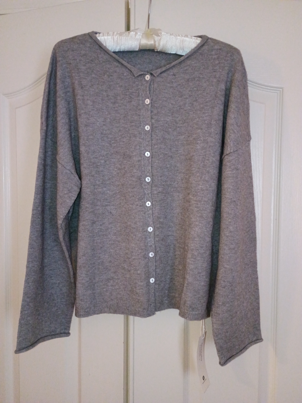 NWT Saodimallsu Women’s Button Up Cardigan Sweater – Gray – Size L
